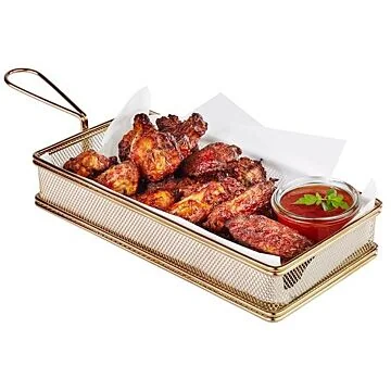 APS Servier-Frittierkorb SNACKHOLDER, Gold-Look, 13 cm