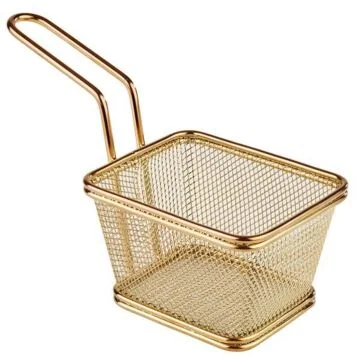 APS SNACKHOLDER Servier-Frittierkorb , Gold-Look