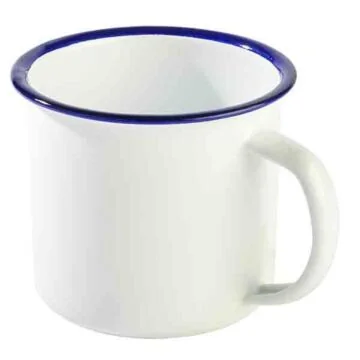 APS ENAMELWARE Henkelbecher, außen weiß