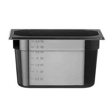 Hendi Gastronorm Behälter 1/4, GN 1/4, 4 L, Schwarz, 265 x 162 x (H) 150 mm