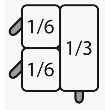 SARO E7/CPCEXB Nudelkorb-Set: 2 x 1/6 GN + 1 x 1/3 GN