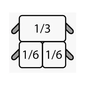 SARO E7/CPCEXF Nudelkorb-Set: 2 x 1/6 GN + 1 x 1/3 GN