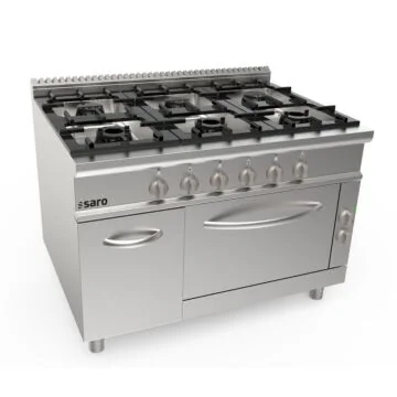 SARO Gasherd + Elektroofen 6 Brenner Modell LQ / CUG6NE