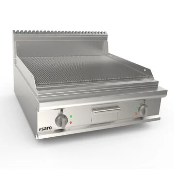 SARO Elektrogriddleplatte 800mm breit Tisch gerillt Mod