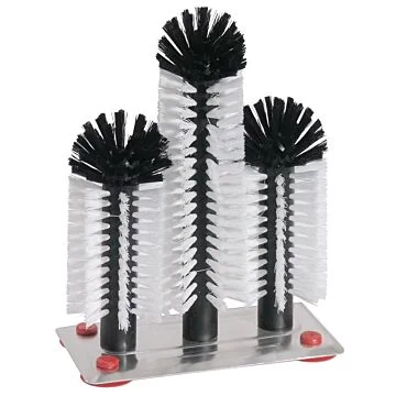 Contacto Gläserspülbürste, 180/240/180 mm auf Aluminiumplatte