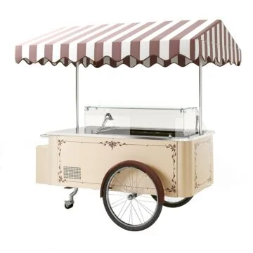 NordCap Speiseeiswagen CARRETTINO BRAUN