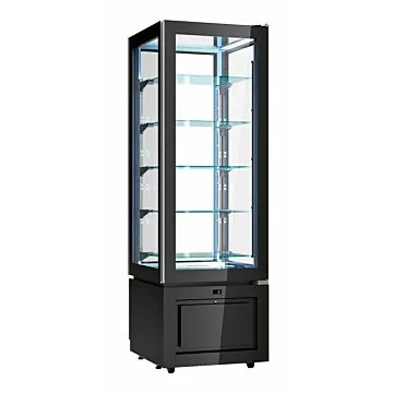 NordCap Panorama-Kühlvitrine LUXOR SLIM SCHWARZ