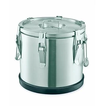 WAS Thermospeisetransportbehälter 6 Liter Ø 22 cm Chromnickelstahl