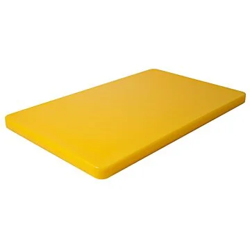 Contacto HACCP Schneidbrett GN 1/1, Hochdicht, mit Füßchen, gelb