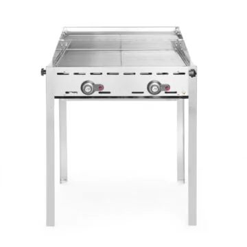 Hendi Grillsystem Green Fire 2 Brenner, 2 Edelstahl Grillroste Gastronorm 1/1, 11,6 kW, 740 x 612 x (H) 825 mm