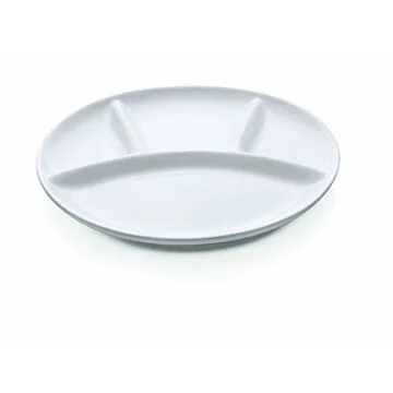 WAS 6 Stk. Fondueteller 4-fach Unterteilung Ø 25 cm Porzellan