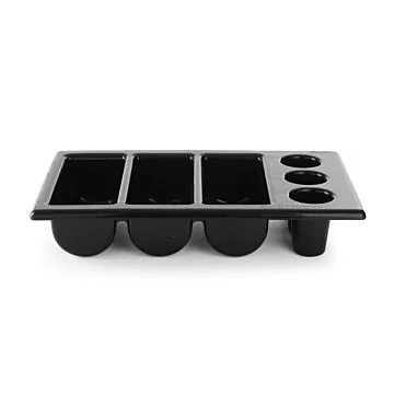 Hendi Besteckbehälter, Schwarz, 530 x 325 x (H) 105 mm