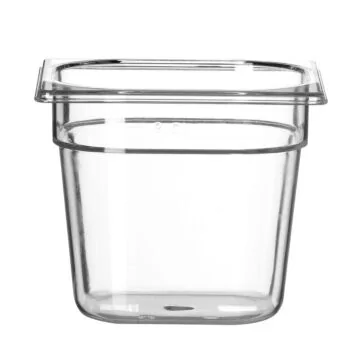Hendi Gastronorm Behälter GN 1/6, 2,4 L, Polykarbonat transparent, 176 x 162 x (H) 150 mm