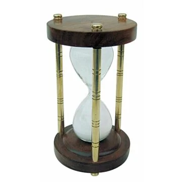 Sea Club Sanduhr Höhe 15 cm Messing/Holz
