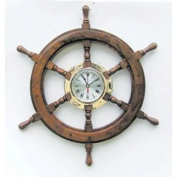 Sea Club Bullaugenuhr im Steuerrad 60 cm