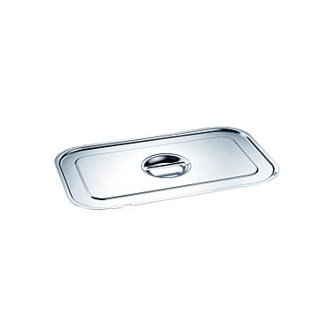 B.PRO Gastronorm Deckel mit Griffmulde und Löffelaussparung für GN mit Bügelgriff Edelstahl-GN 1/4 (265 x 162 mm)