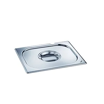 B.PRO Gastronorm Deckel mit Griffmulde und Löffelaussparung Edelstahl-GN 1/3