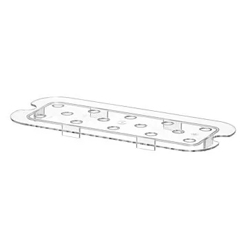 Hendi Perforiertes Abtropfgitter für GN-Behälter aus Polykarbonat, GN 1/3, Transparent, 266 x 116 mm