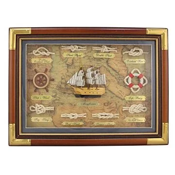 SeaClub Knotentafel hinter Glas in Englisch