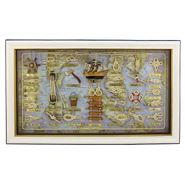 Knotentafel hinter Glas Englisch 4cm von SeaClub