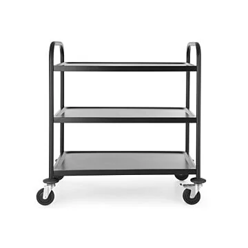 Hendi Servierwagen mattschwarz, 910 x 590 x (H) 950 mm