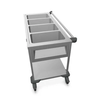 B.PRO Speisenausgabewagen SAW-L 4 Beheizt Offen für Anfahrwand
