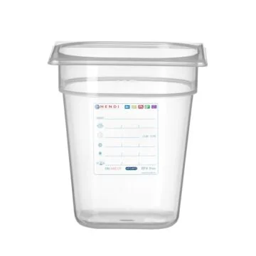 Hendi HACCP Aufbewahrungsbehälter GN 1/6, 3,4 L, Transparent, 176 x 162 x (H) 200 mm
