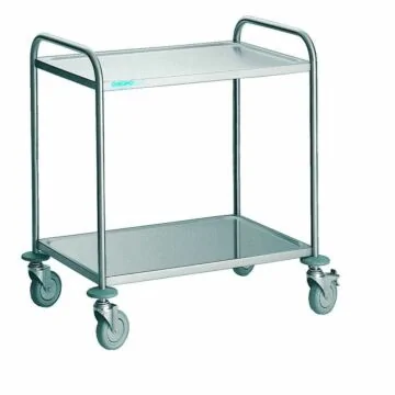 CHROMOnorm Servierwagen mit 2 Borden T: 600 mm
