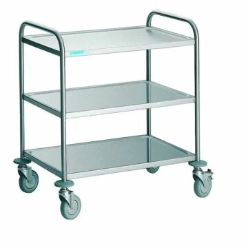 CHROMOnorm Servierwagen mit 3 Borden T: 600 mm