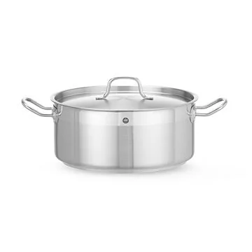 Hendi Kochtopf, niedrig - mit Deckel, Profi Line, 7,5 L, ø 280 x (H) 120 mm
