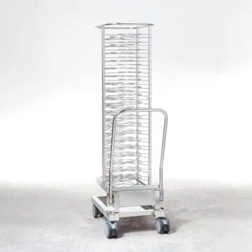 RATIONAL Tellerhordengestellwagen für Typ 20-1/1, für 60 Teller bis 31 cm Ø 