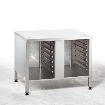 RATIONAL Untergestell UG III für Typ 6-1/1, 10-1/1, 14 Paar Auflageschienen, Seitenwände, Rückwand und Decke, Höhe 699 mm, mit Fixierung (MarineLine), Musterbild