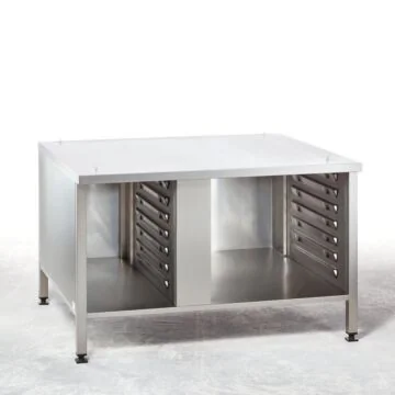 RATIONAL Untergestell UG III für Typ 6-2/1, 10-2/1, 14 Paar Auflageschienen, Seitenwände, Rückwand und Decke, Höhe 699 mm, mit Fixierung (MarineLine), Musterbild