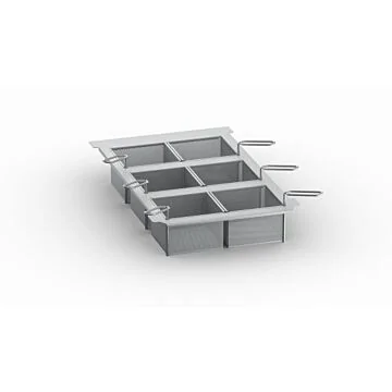 Rational iVario 6 Portionskörbe gelocht mit Rahmen für Typ 2-S