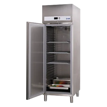 KBS Edelstahl-Gewerbe-Kühlschrank Ready KU 707 Türanschlag links