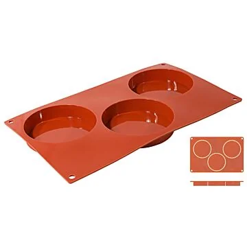 Contacto Silikon-Backmatte, BISKUIT mit 3 Formen