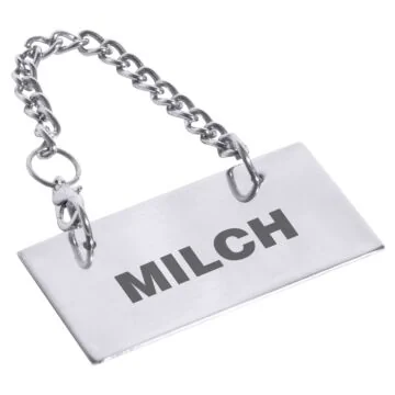 Contacto Schild für Kannen, Milch