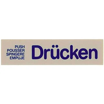 Contacto Schild, DRÜCKEN
