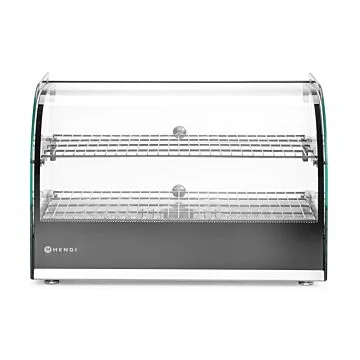 Hendi Warmhaltevitrine mit 2 Auslagen, doppelt, 230 V / 0,4 kW, 554 x 376 x (H) 432 mm