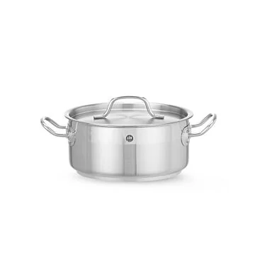Hendi Kochtopf, niedrig - mit Deckel, Profi Line, 2,8 L, ø 200 x (H) 90 mm