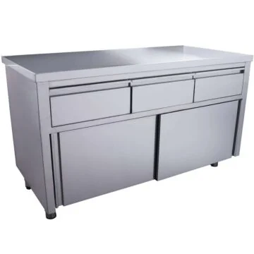 SARO Schiebetürenschrank mit 3 Schubladen, 1400x700mm