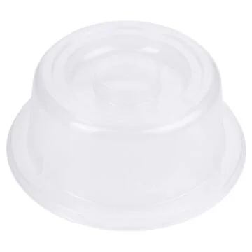 Contacto Tellerglocke, transparent-weiß 21 cm