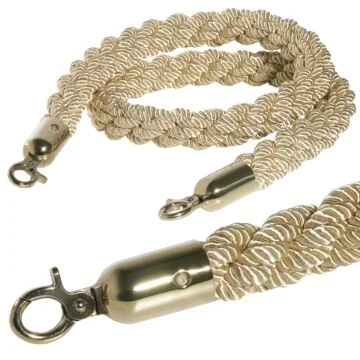 Contacto Goldfarbenes Seil 1500 mm zu Absperrpfosten, gold