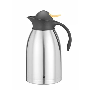 Hendi Isolierkanne mit gelber Druckknopfkappe, 2 L, ø 145 x (H) 260 mm
