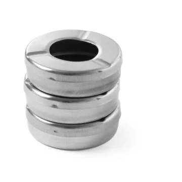 Hendi Aschenbecher mit Deckel - 3 Stk, ø 90 x (H) 28 mm
