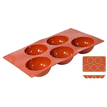 Contacto Silikon-Backmatte, Halbkugel, 5 Formen