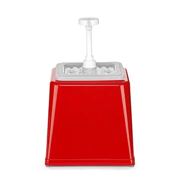 Hendi Pump-Soßenspender, rot