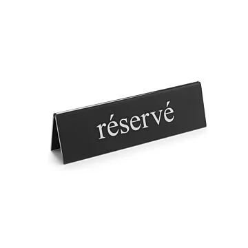 Hendi Tischschild Reserviert, réservé, 130 x 30 x (H) 38 mm