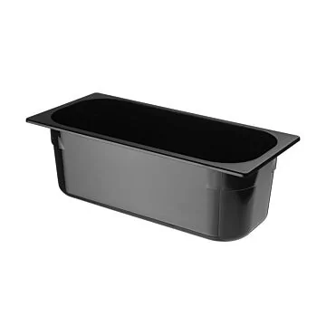 Hendi Eiscreme-Behälter Polykarbonat, 5 L, Schwarz, 360 x 165 x (H) 120 mm