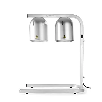 Hendi Wärmebrücke mit 2 Infrarotlampen, Silber, 230 V / 0,5 kW, 453 x 360 x (H) 790 mm